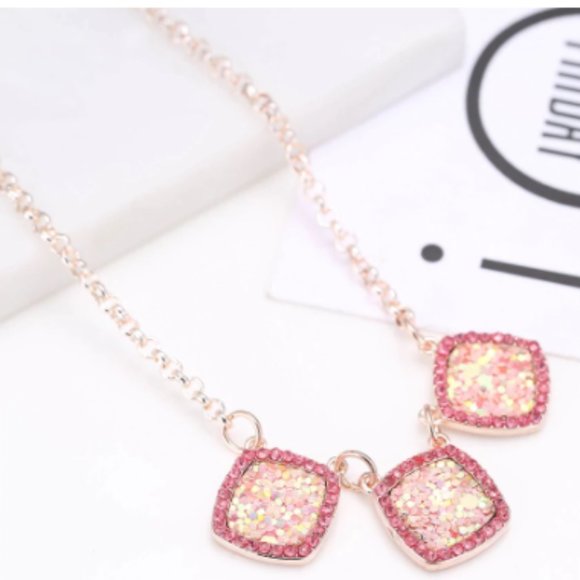 Rose Gold Rhinestone 12"+ choker NWT - Picture 2 of 4